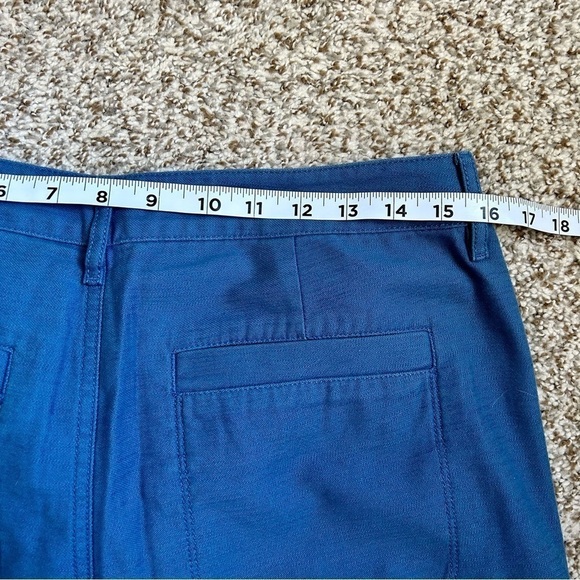 NWT J. Crew Re-Imagined Blue High Waist Cotton Ankle Pants Size 10 - Picture 9 of 11